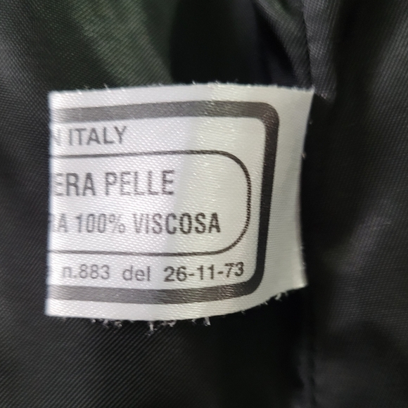 Borgo Antico Italian Black Leather Women’s Jacket Sz Lg Hip Length Zipper Front - Picture 6 of 14